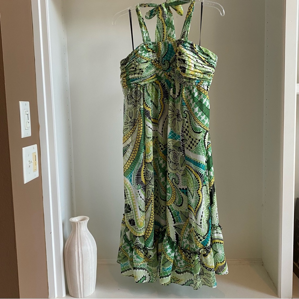 Sangria Maxi Tropical Sundress EUC